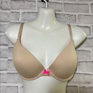 Xhilaration Beige Bra with Pink Detail, 38C